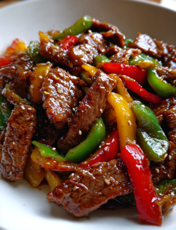 High-Protein Mongolian Beef and Peppers