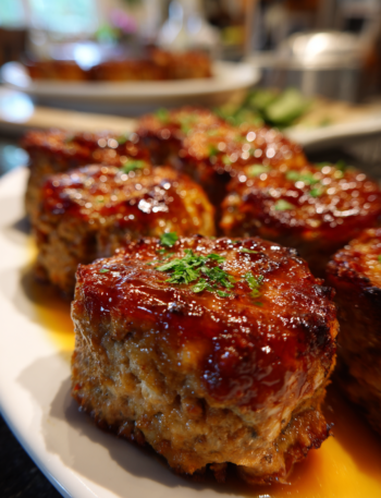 Honey Garlic Glazed Meatloaf Bites