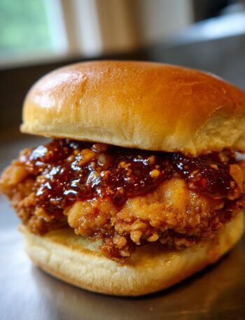 Hot honey fried chicken sandwiches
