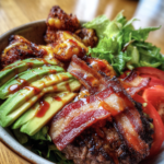 Loaded Bacon and Avocado Burger Bowls