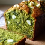 Matcha banana bread with white chocolate chips