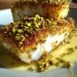 Pistachio-crusted halibut with citrus beurre blanc