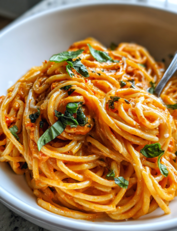 Roasted Red Pepper and Ricotta Pasta