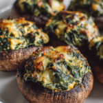 Spinach and Cheese Stuffed Portobello Mushrooms