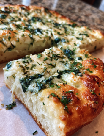 Spinach and Ricotta White Pizza Flatbread