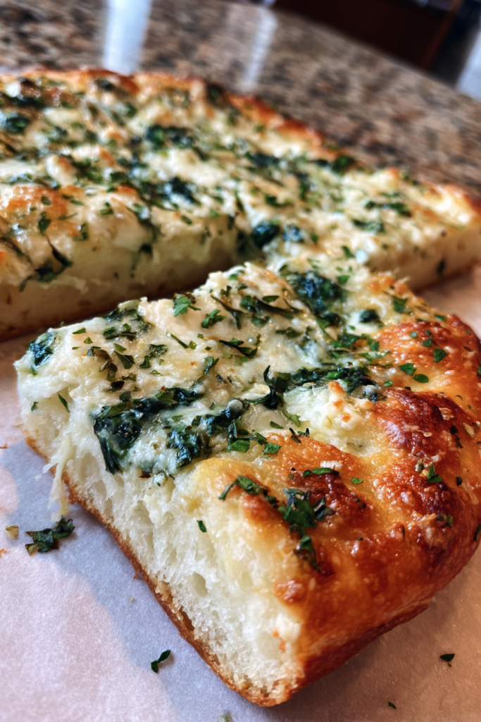 Spinach and Ricotta White Pizza Flatbread