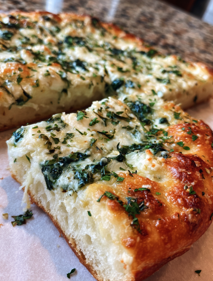 Spinach and Ricotta White Pizza Flatbread