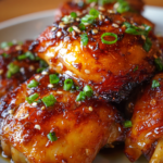 Sticky Honey Garlic Chicken Thighs