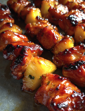 Teriyaki Chicken and Pineapple Kabobs