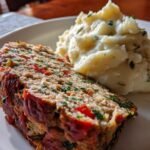 Veggie-packed turkey meatloaf with mashed cauliflower.